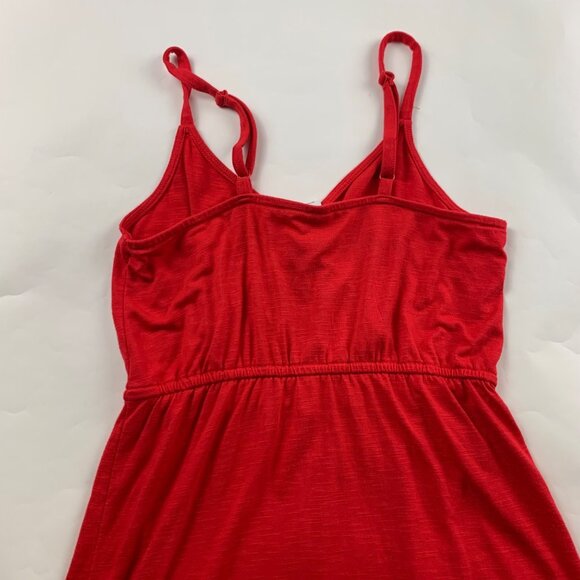 Old Navy Apple of My Eye Red Jersey Slub Knit Wrap Front Mini Dress M - Picture 7 of 7